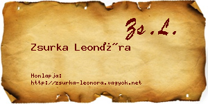 Zsurka Leonóra névjegykártya
